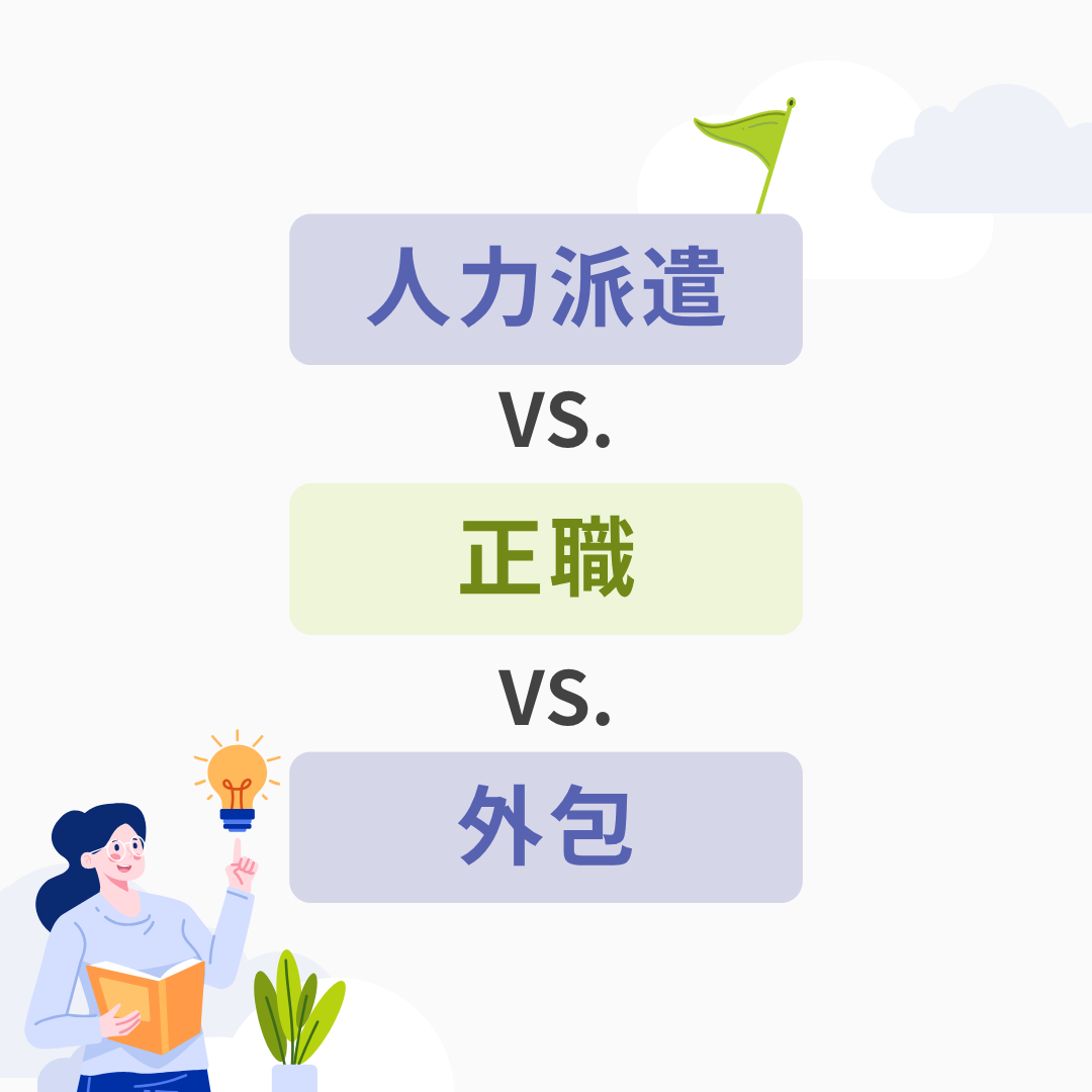 人力派遣 vs. 正職 vs. 外包差異